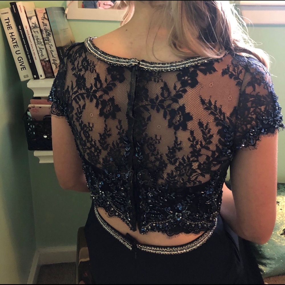 Navy Blue Prom Dress - Picture 2 of 3